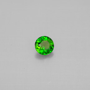 Diopsido de cromo verde natural de 0,27 ct, corte redondo, VVS-VS