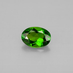 Diopsido de cromo verde natural de 0,75 ct, corte óvalo, VVS-VS