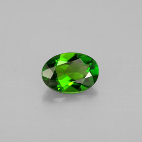 Diopsido de cromo verde natural de 0,75 ct, corte óvalo, VVS-VS