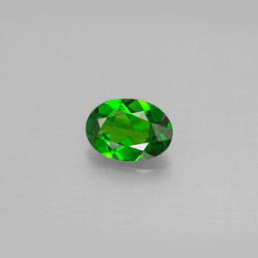 Diopsido de cromo verde natural de 0,71 ct, corte óvalo, VVS-VS