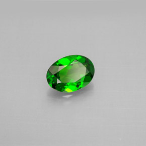 Diopsido de cromo verde natural de 0,71 ct, corte óvalo, VVS-VS