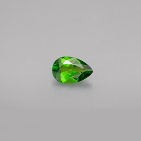 Diopsido de cromo verde natural de 0,48 ct, en forma de pera, VS