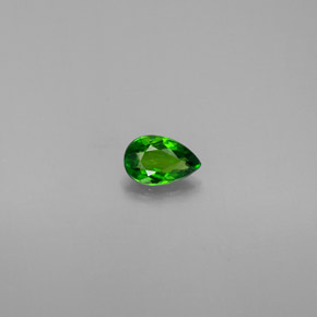 Diopsido de cromo verde natural de 0,53 ct, en forma de pera, VVS-VS