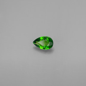 Diopsido de cromo verde natural de 0,53 ct, en forma de pera, VVS-VS
