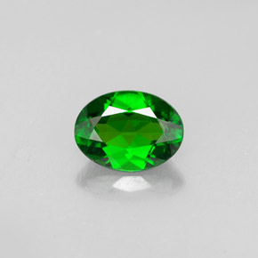 Diopsido de cromo verde natural de 0,79 ct, corte óvalo, VS