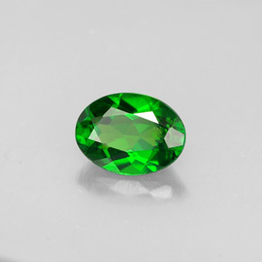 Diopsido de cromo verde natural de 0,79 ct, corte óvalo, VS