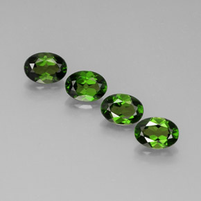 Gemas de diopsido de cromo verde natural de  ct, corte óvalo, VVS