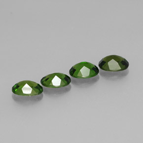 Gemas de diopsido de cromo verde natural de  ct, corte óvalo, VVS