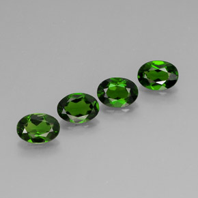 Gemas de diopsido de cromo verde natural de  ct, corte óvalo, VVS-VS