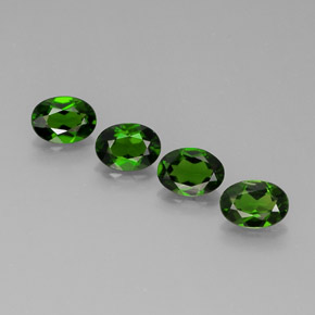 Gemas de diopsido de cromo verde natural de  ct, corte óvalo, VVS-VS