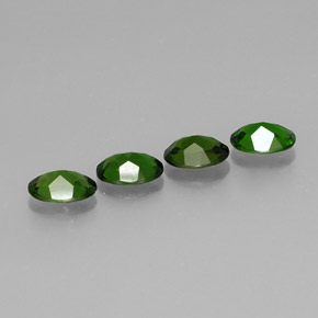 Gemas de diopsido de cromo verde natural de  ct, corte óvalo, VVS-VS