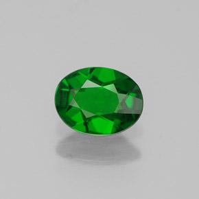 diópsido de cromo Verde natural de 0.56 ct, Corte Óvalo, VVS-VS