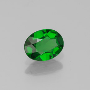 diópsido de cromo Verde natural de 0.56 ct, Corte Óvalo, VVS-VS