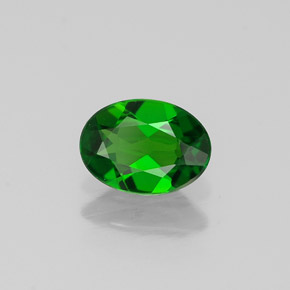 Diopsido de cromo verde natural de 0,67 ct, corte óvalo, VVS