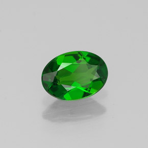 Diopsido de cromo verde natural de 0,67 ct, corte óvalo, VVS