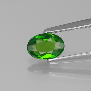 diópsido de cromo Verde natural de 0.45 ct, Corte Óvalo, VVS-VS