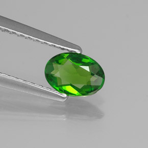 diópsido de cromo Verde natural de 0.45 ct, Corte Óvalo, VVS-VS