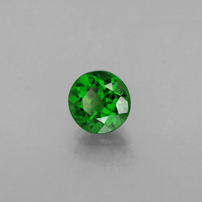 Diopsido de cromo verde natural de 0,48 ct, corte redondo, VS