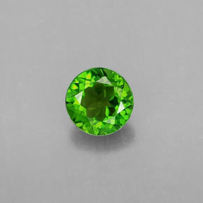 Diopsido de cromo verde natural de 0,49 ct, corte redondo, VS