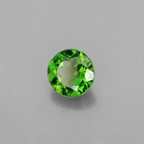 Diopsido de cromo verde natural de 0,49 ct, corte redondo, VS