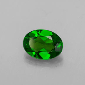Diopsido de cromo verde natural de 0,72 ct, corte óvalo, VS