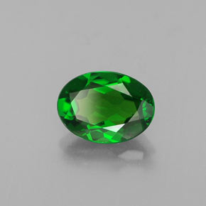Diopsido de cromo verde natural de 0,82 ct, corte óvalo, VS