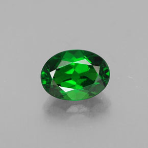 Diopsido de cromo verde natural de 0,90 ct, corte óvalo, SI