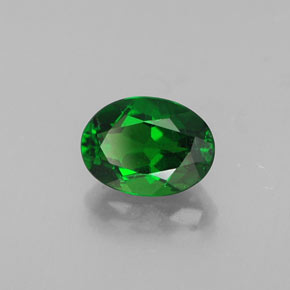 Diopsido de cromo verde natural de 0,90 ct, corte óvalo, SI