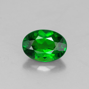 Diopsido de cromo verde natural de 0,82 ct, corte óvalo, VS-SI