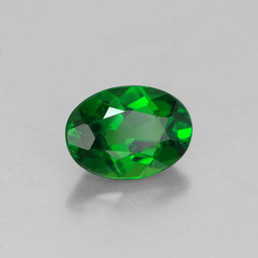Diopsido de cromo verde natural de 0,82 ct, corte óvalo, VS-SI