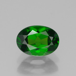 Diopsido de cromo verde natural de 0,92 ct, corte óvalo, VVS