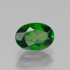 Diopsido de cromo verde natural de 0,92 ct, corte óvalo, VVS