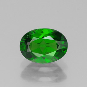 Diopsido de cromo verde natural de 0,91 ct, corte óvalo, VS-SI