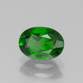 Diopsido de cromo verde natural de 0,91 ct, corte óvalo, VS-SI