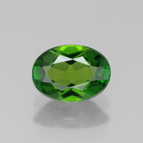 Diopsido de cromo verde natural de 0,78 ct, corte óvalo, VS