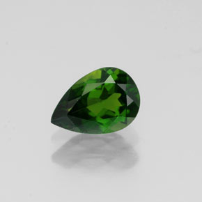 Diopsido de cromo verde natural de 0,70 ct, en forma de pera, VVS-VS