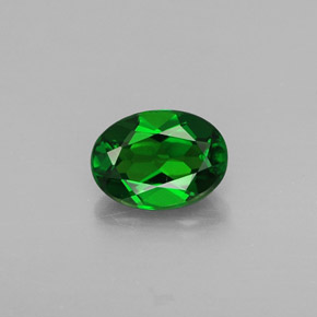 Diopsido de cromo verde natural de 0,84 ct, corte óvalo, VS