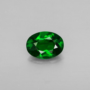 Diopsido de cromo verde natural de 0,70 ct, corte óvalo, VVS