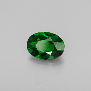 Diopsido de cromo verde natural de 0,70 ct, corte óvalo, VVS