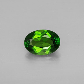 Diopsido de cromo verde natural de 0,76 ct, corte óvalo, VVS