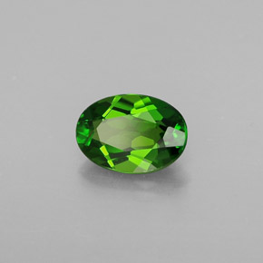 Diopsido de cromo verde natural de 0,76 ct, corte óvalo, VVS