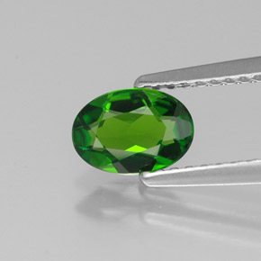 Diopsido de cromo verde natural de 0,65 ct, corte óvalo, VVS
