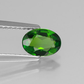 Diopsido de cromo verde natural de 0,65 ct, corte óvalo, VVS