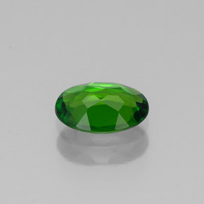 Diopsido de cromo verde natural de 0,65 ct, corte óvalo, VVS