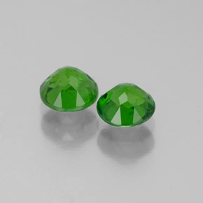 Gemas de diopsido de cromo verde natural de  ct, corte redondo, VS