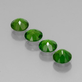 Gemas de diopsido de cromo verde natural de  ct, corte redondo, VS