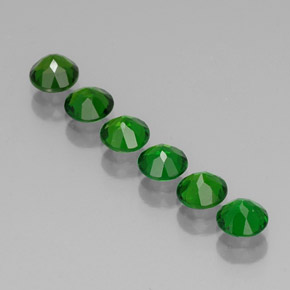 Gemas de diopsido de cromo verde natural de  ct, corte redondo, VS