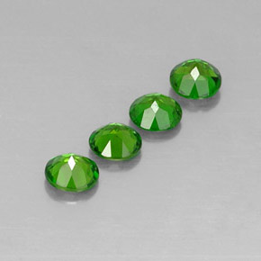 Gemas de diopsido de cromo verde natural de  ct, corte redondo, VVS-VS