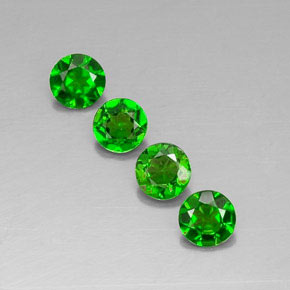 Gemas de diopsido de cromo verde natural de  ct, corte redondo, VVS-VS