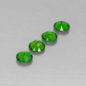 Gemas de diopsido de cromo verde natural de  ct, corte redondo, VVS-VS